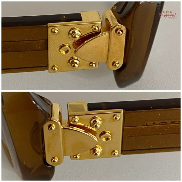 Authentic LOUIS VUITTON Gold Speckling Acetate Frame Soupcon Sunglasses - Z0003W - Picture 7 of 14